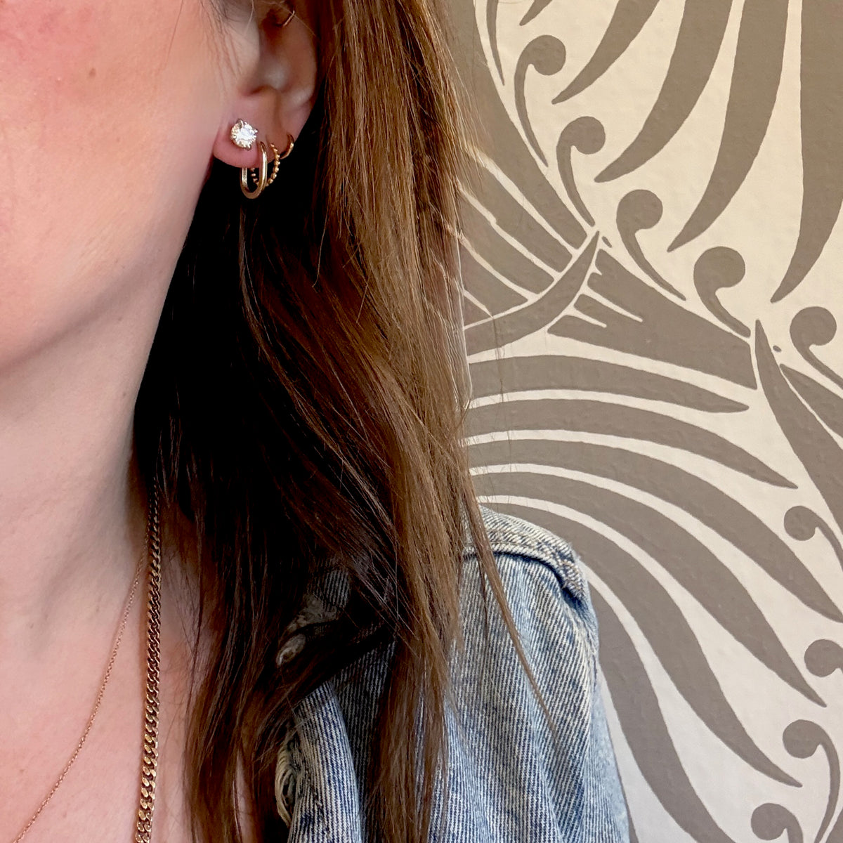 Gorgeous 1.43tcw Old European Cut Diamonds in Platinum Studs