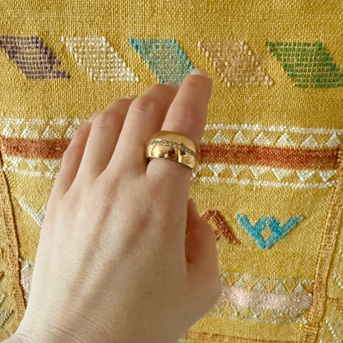 "Tubo Rotondo" 18k Gold & Diamond Band by Scheffel