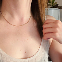 Pretty 17" 14k Gold Serpentine Chain