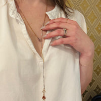 Tiny Enameled 18k Gold Fleur de Lis Charm