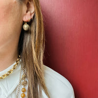 Old Mine Diamond Drop Earrings with Carriage Covers