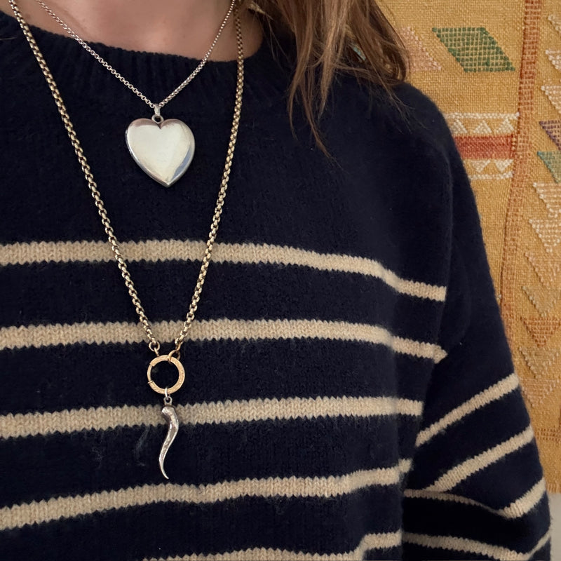 Ideal Deco Era Sterling Silver Heart Locket