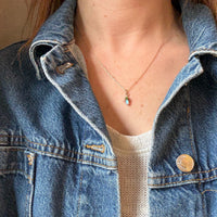 Wee Opal & Green Garnet Insect Necklace