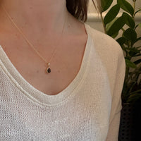 Radiant Moldavite in Gold Bezel Necklace by 720