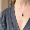 Luscious Garnet & Diamond Edwardian Necklace