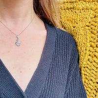 Diamonds & Forget-Me-Nots Art Deco Pendant