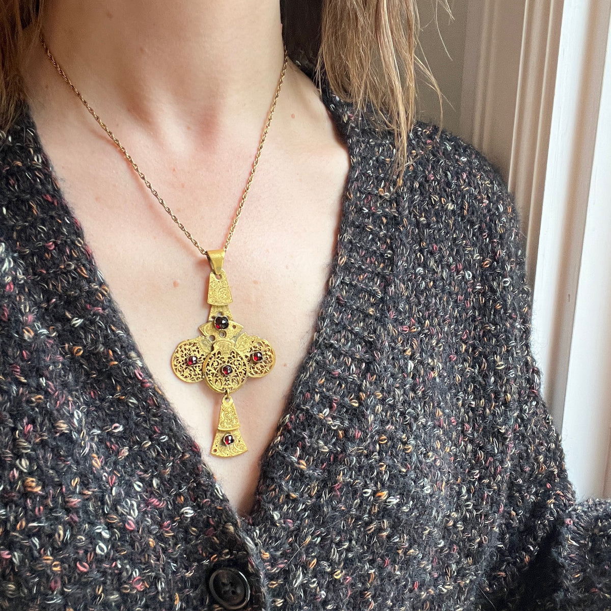 Gorgeous Georgian Watch Cock Cruciform Pendant