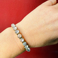 Enchanted Moonstone & Silver Gilt Bangle