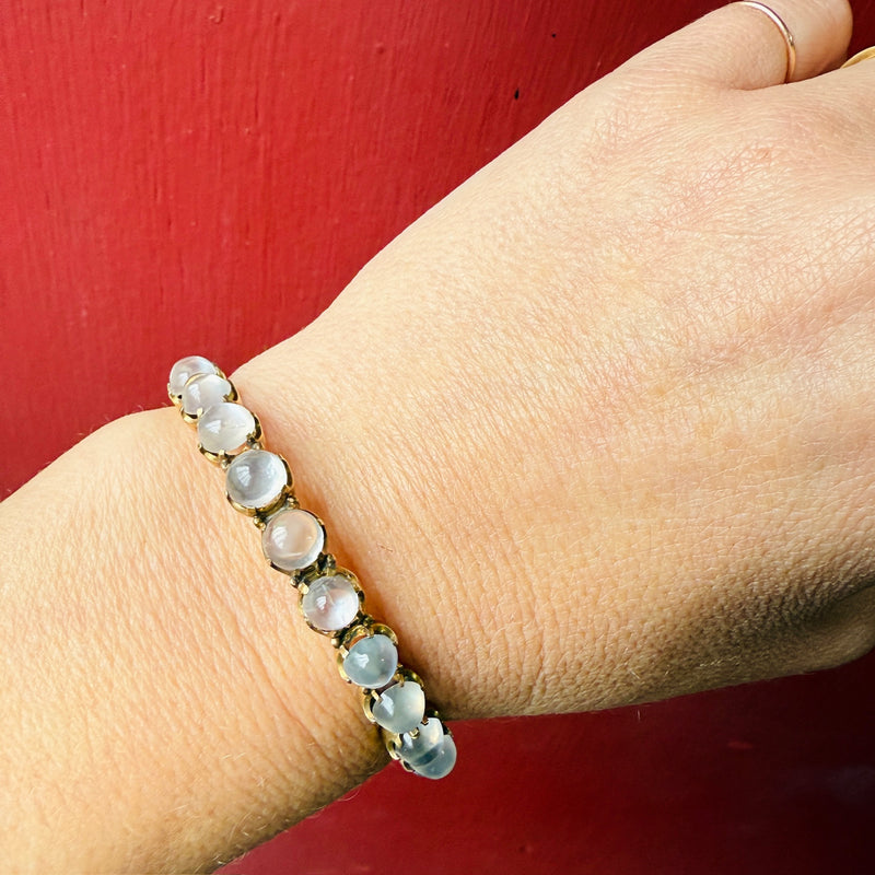 Enchanted Moonstone & Silver Gilt Bangle