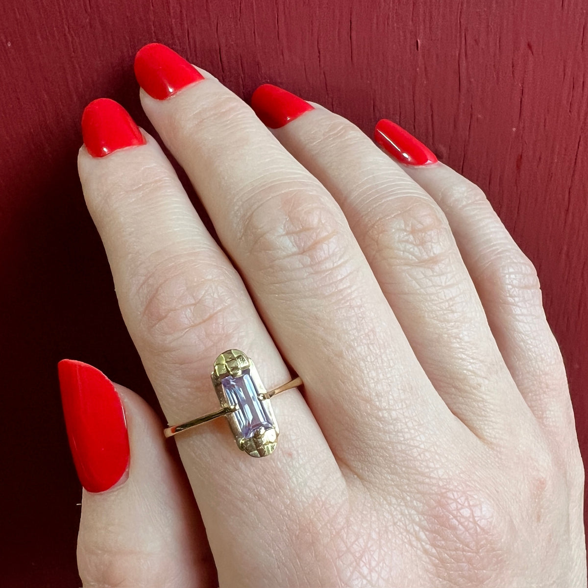 Russian Color Change Corundum 18k Ring