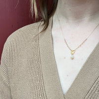 Twisted 18k "O" Pearl Necklace by brunet