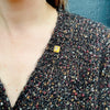 Edwardian Citrine & Engraved Gold Stick Pin