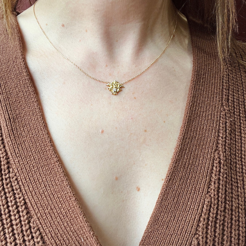 Verdant Green Man with Diamond Necklace
