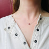 Crimson Ruby Beads in White Gold "O" Necklace by brunet