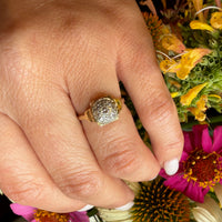 Sweetest Two-Tone Art Deco Diamond Cluster Ring