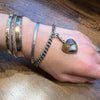 Sterling Bracelet with Agate Heart Locket by Ancient Influences