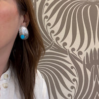 Sterling & Sleeping Beauty Turquoise Stud Earrings