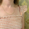 Handsome 20" 14k Gold Faceted Rope Chain