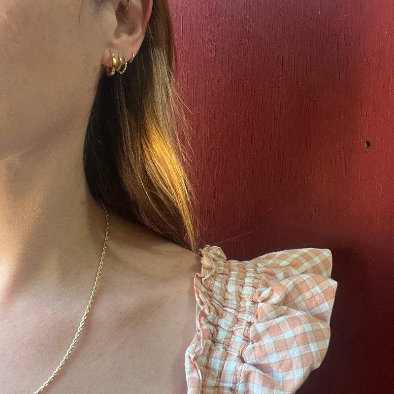 Italian 14k Gold Hoop Earrings