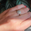 Lush Floral Diamond Cluster in Platinum & 18ct Ring