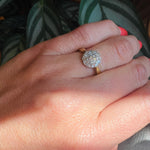 Lush Floral Diamond Cluster in Platinum & 18ct Ring