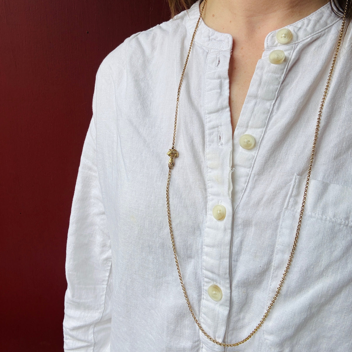 Georgian 18k Gold Chain with Hand Clasp by Ancient Influences
