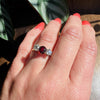 Incredible Ruby in Trilogy Ring with Dazzling Diamonds