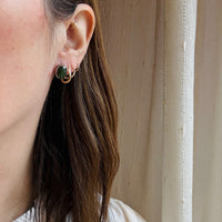 Nephrite Jade in Sterling Silver Stud Earrings