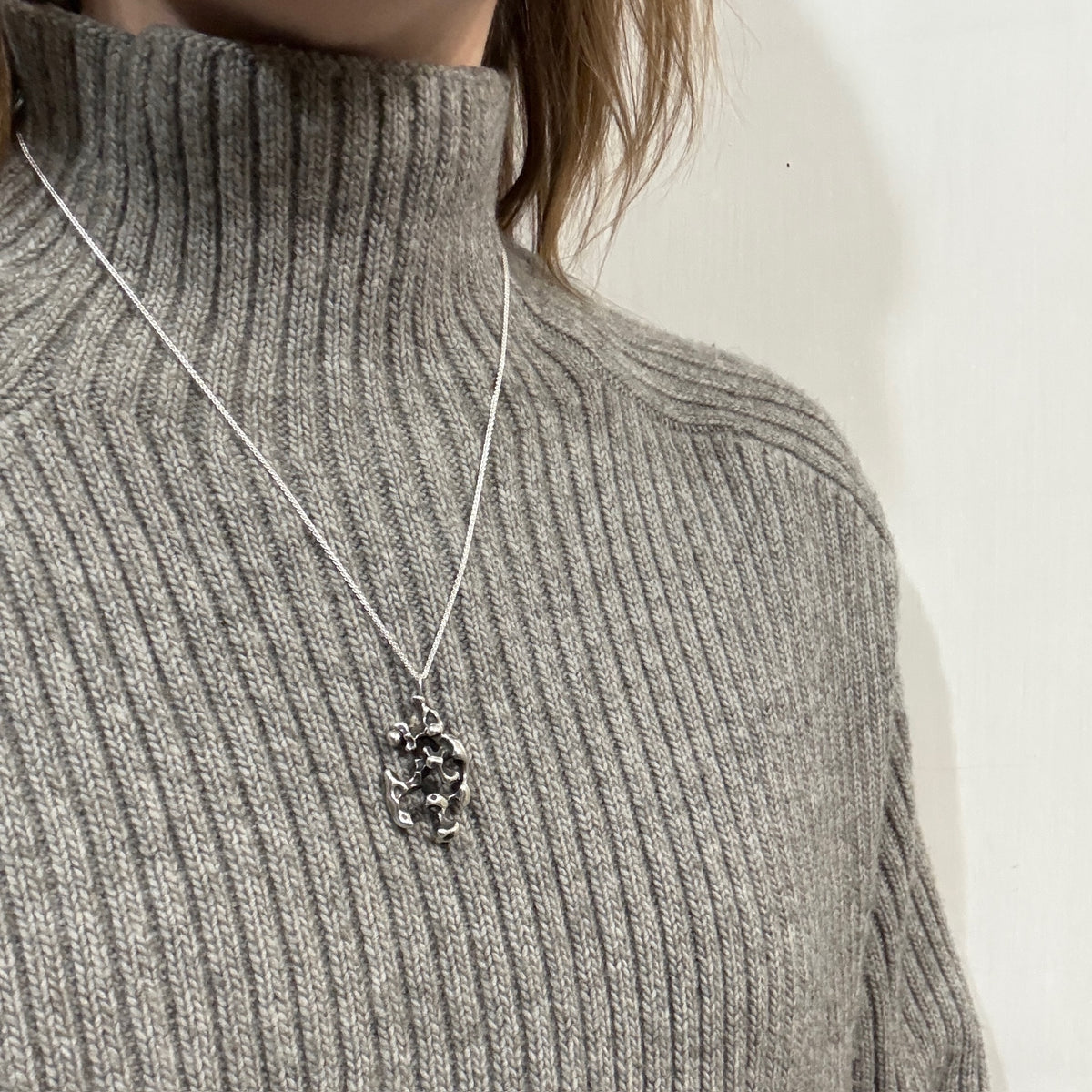 Modernist Free Form Sterling Silver Pendant