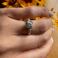Classic 1940s Two-Tone Gold & Diamond Engagement Ring