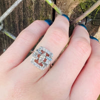 Captivating Marquise, Baguette & Round Diamond Deco Ring