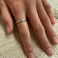 Slender Channel-Set Diamond Platinum Band