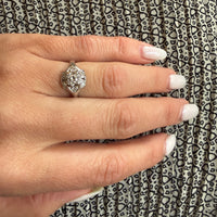 Unusual 1930s Platinum & Diamond Ring