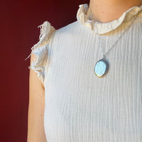 Muriel's Smart Sterling Silver Locket with Pinstripes