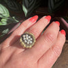 Whimsical Bird's Nest Ring in Gold & Pearl