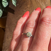 Elegant Edwardian Engagement Ring with Pale Yellow Diamond