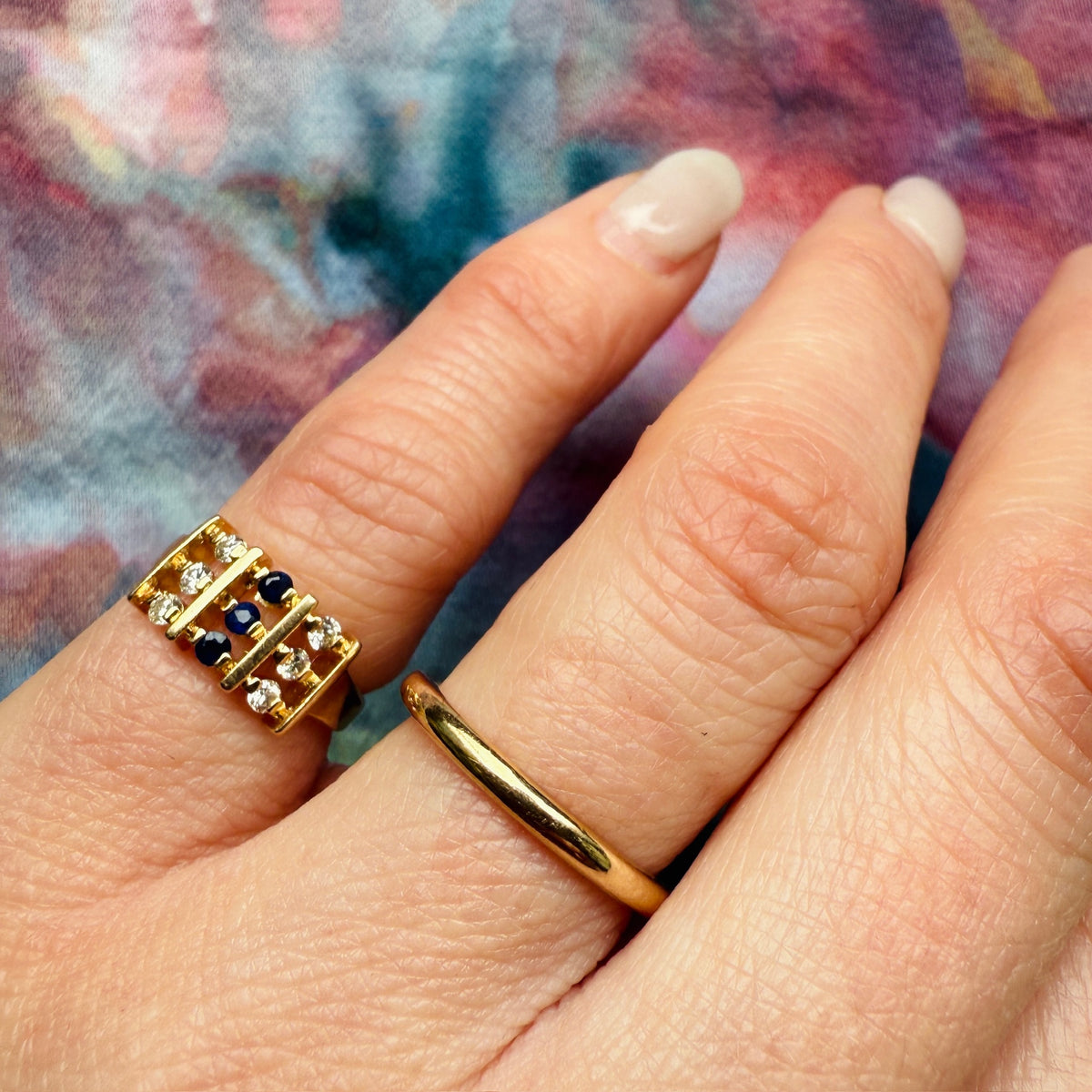 Perfect Pinky Ring of Sapphires & Diamonds