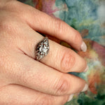 OMC Diamond Platinum Filigree Ring