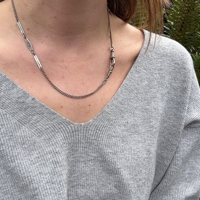 Chic Curb & Fancy Silver Link Chain by Ancient Influences