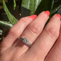 Diamond Solitaire Ring with Graceful Details