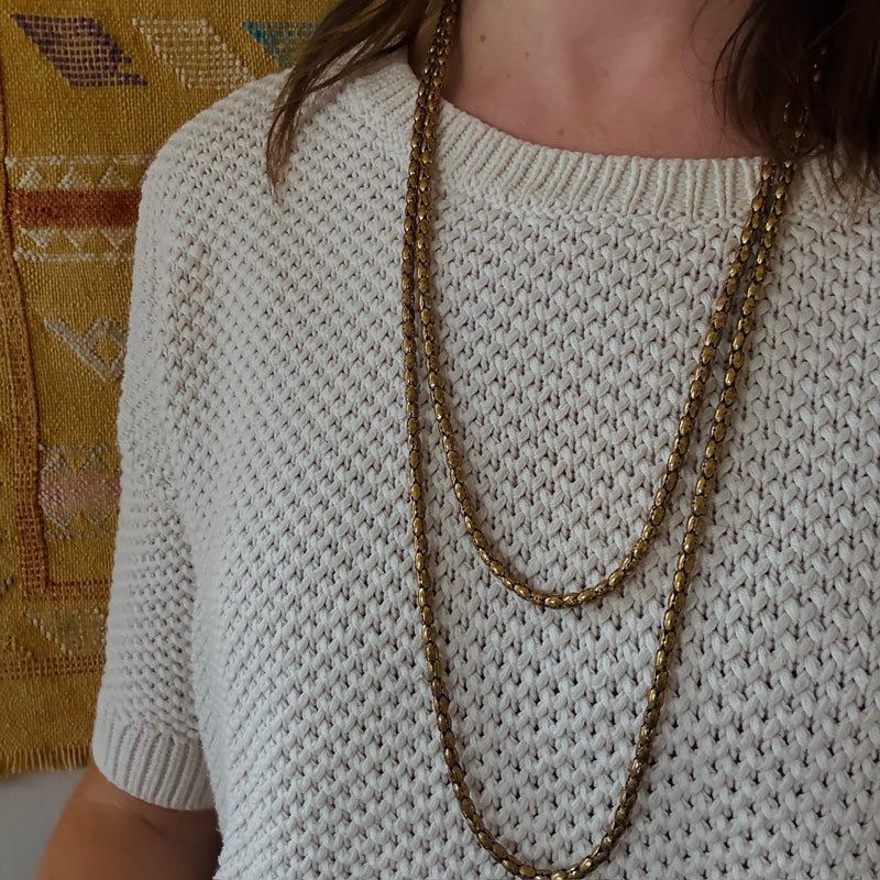 Extra Long Mid Century Tube Link Chain