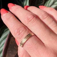 Rose Gold Band with Raised Scrollwork Design