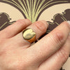 Curvy Heart Shaped Gold Signet Ring