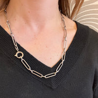 Sterling Trombone Chain with Cool Bolt Ring by Ancient Influences