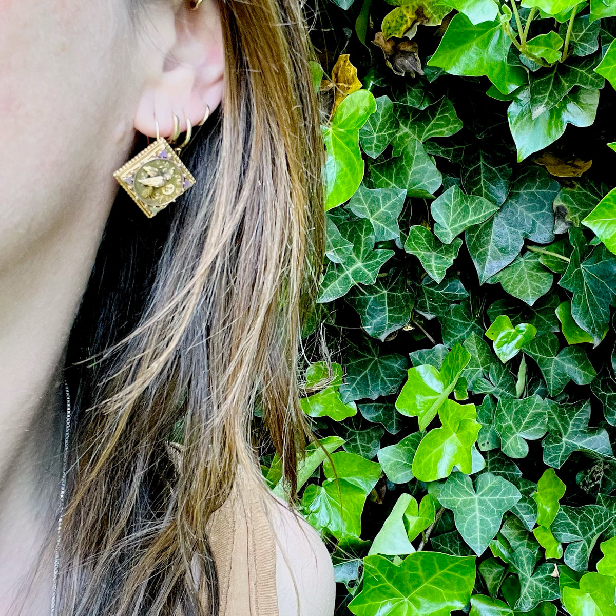 Golden Songbirds Grand Period Earrings