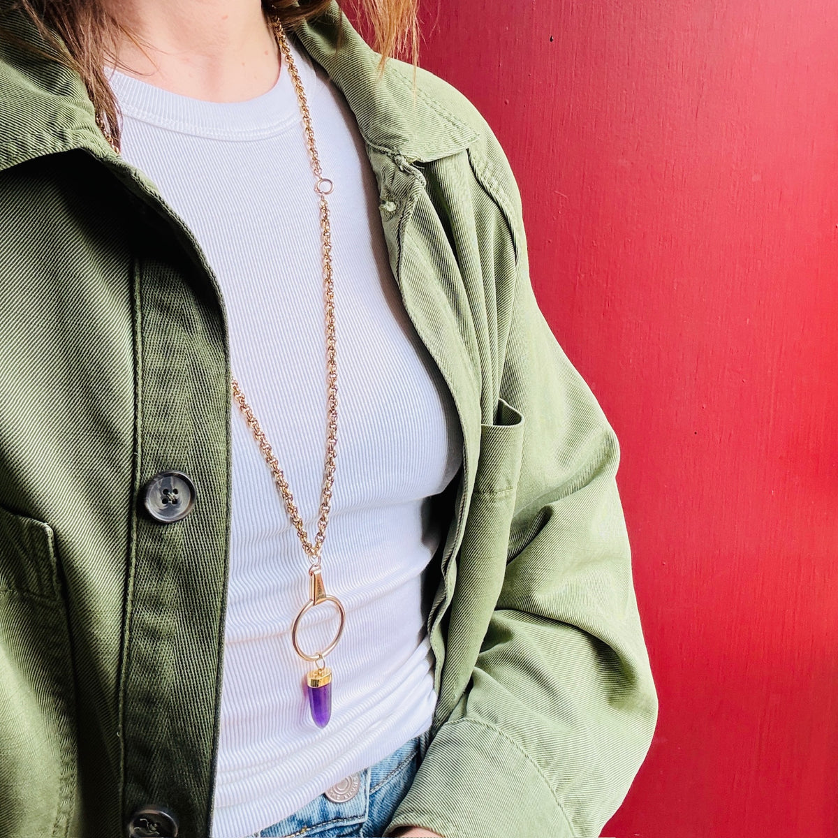 Rope Chain with Retro Charm Holder by Ancient Influences