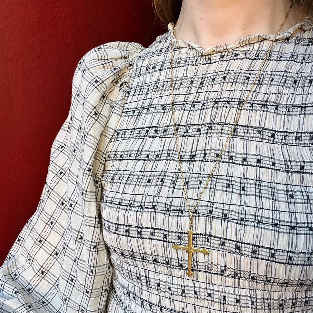 Lovely Antique Provincial Gold Cross