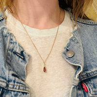 Blushing Pink Tourmaline on Curb Chain by Ancient Influences