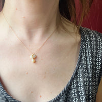 Frothy Pearl Cluster on Gold Necklace by brunet