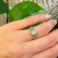 Rare Belle Époque 1.08ct Old Euro Cut Diamond Ring